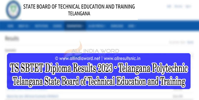 Telangana SBTET Diploma Results 2023