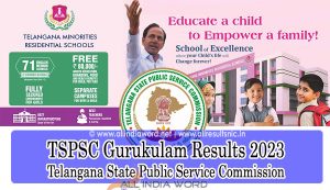 TSPSC Gurukulam Results 2023 - Telangana Govt. Jobs TGT, PGT, PET