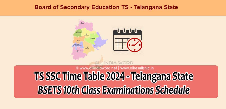 Telangana 10th Class Time Table 2024 PDF Download